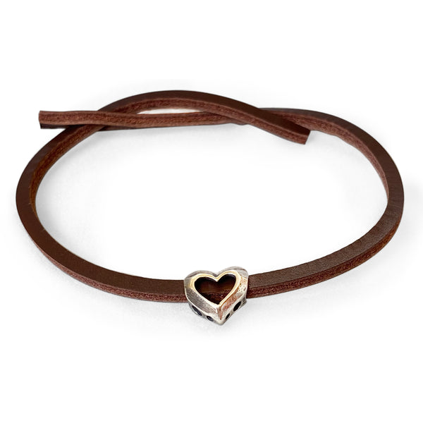 Inside Love Single Leather Bracelet Brown