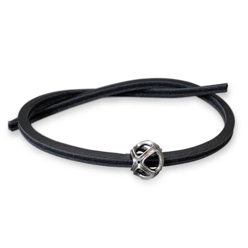 The Flat Heat Double Leather Bracelet – Sterling Silver Hook Closure /