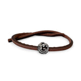Flow Single Leather Bracelet Brown