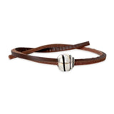 Thoughts Single Leather Bracelet Brown