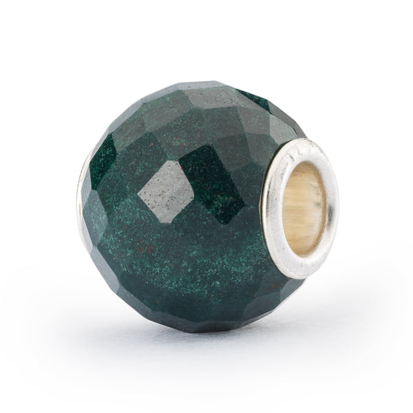 Round Green Chalcedony Facet Bead