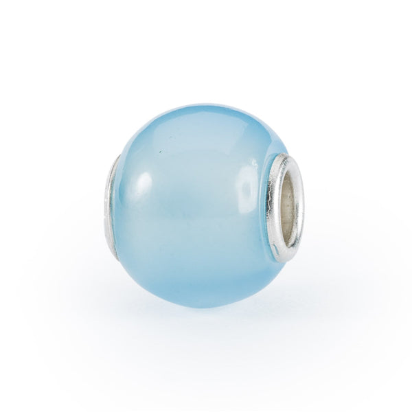 Round Light Blue Agate Bead