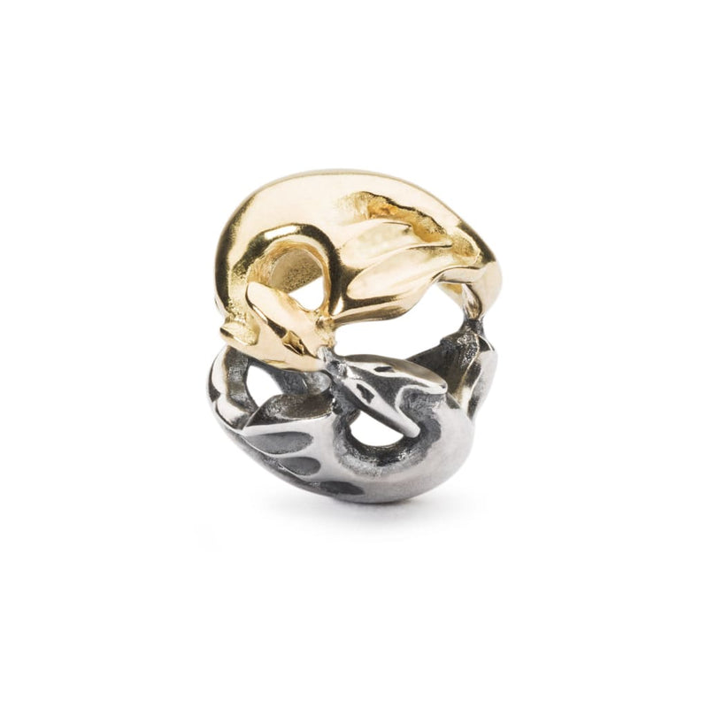 Dancing Dragons Silver/Gold Bead on Bracelet - BOM Bracelet
