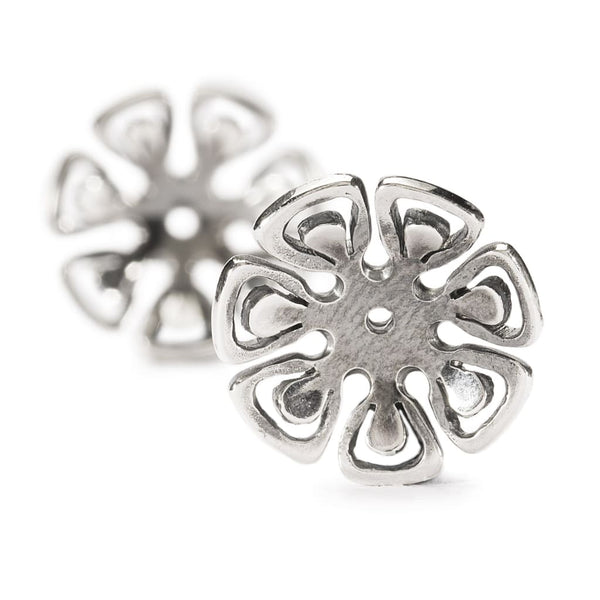 Graphic Flower Earrings with Silver Earring Hooks - BOM 