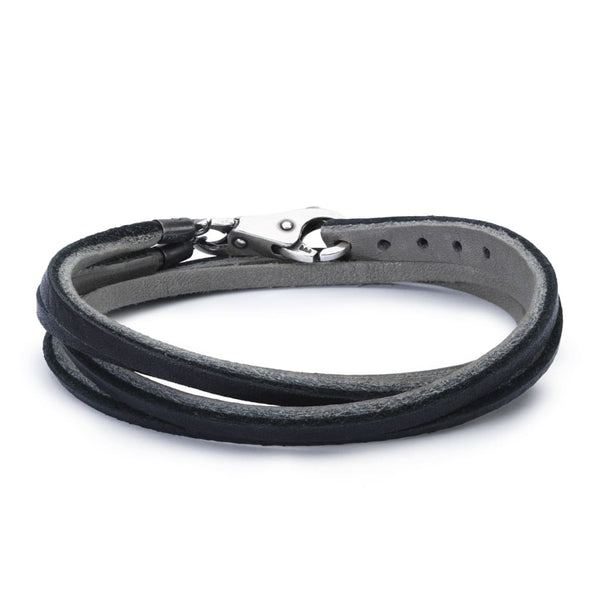 Leather Bracelet Black/Grey - Bracelet