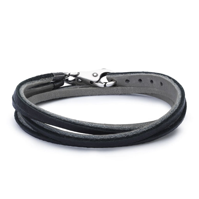 Denim and Sterling Silver Mens Leather Bracelet – Bourne Jewelry