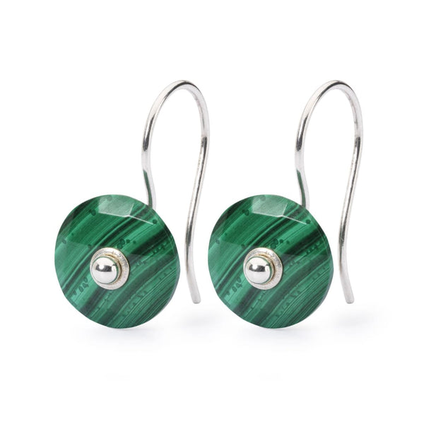 Malachite Earrings with Silver Earring Hooks - BOM Earring