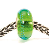 Silver Trace Green/Turquoise - Bead/Link