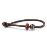 Single Leather Bracelet Brown - Bracelet