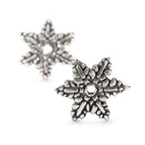 Snow Flower Earrings with Silver Earring Hooks - BOM Earring