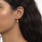 Sun Circle small gold plated - Earring